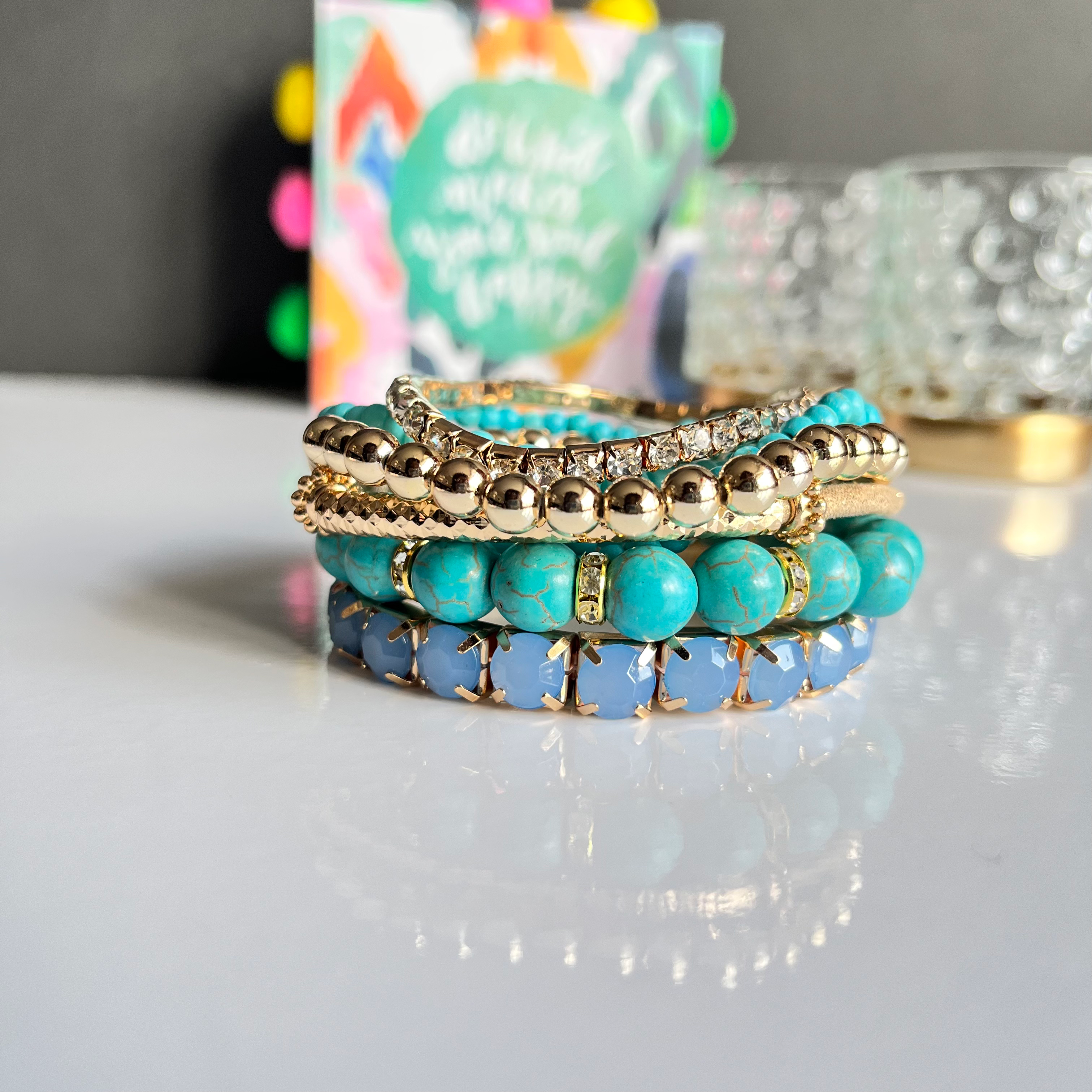 Teal Bracelet Stack