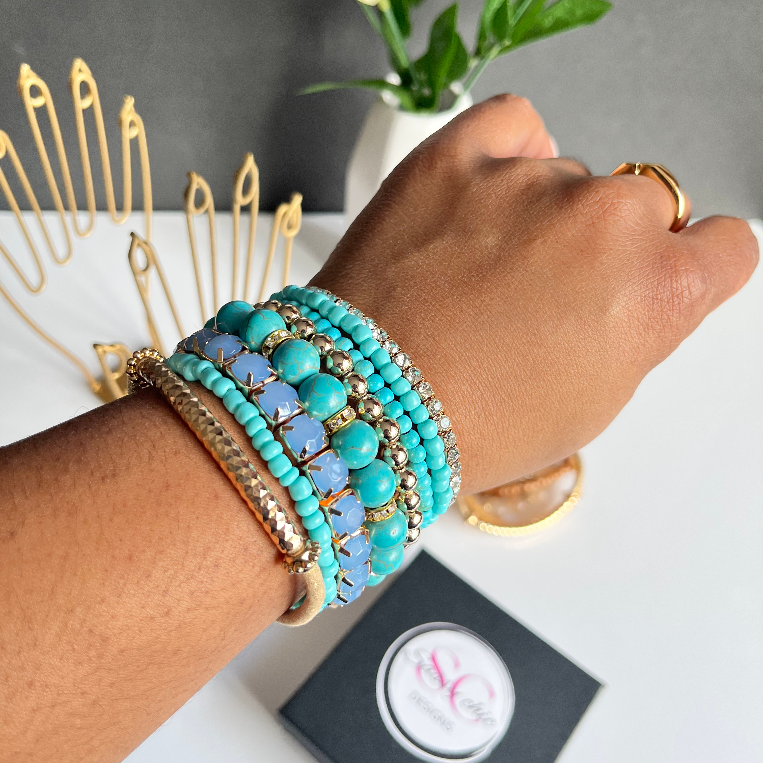 Teal Bracelet Stack