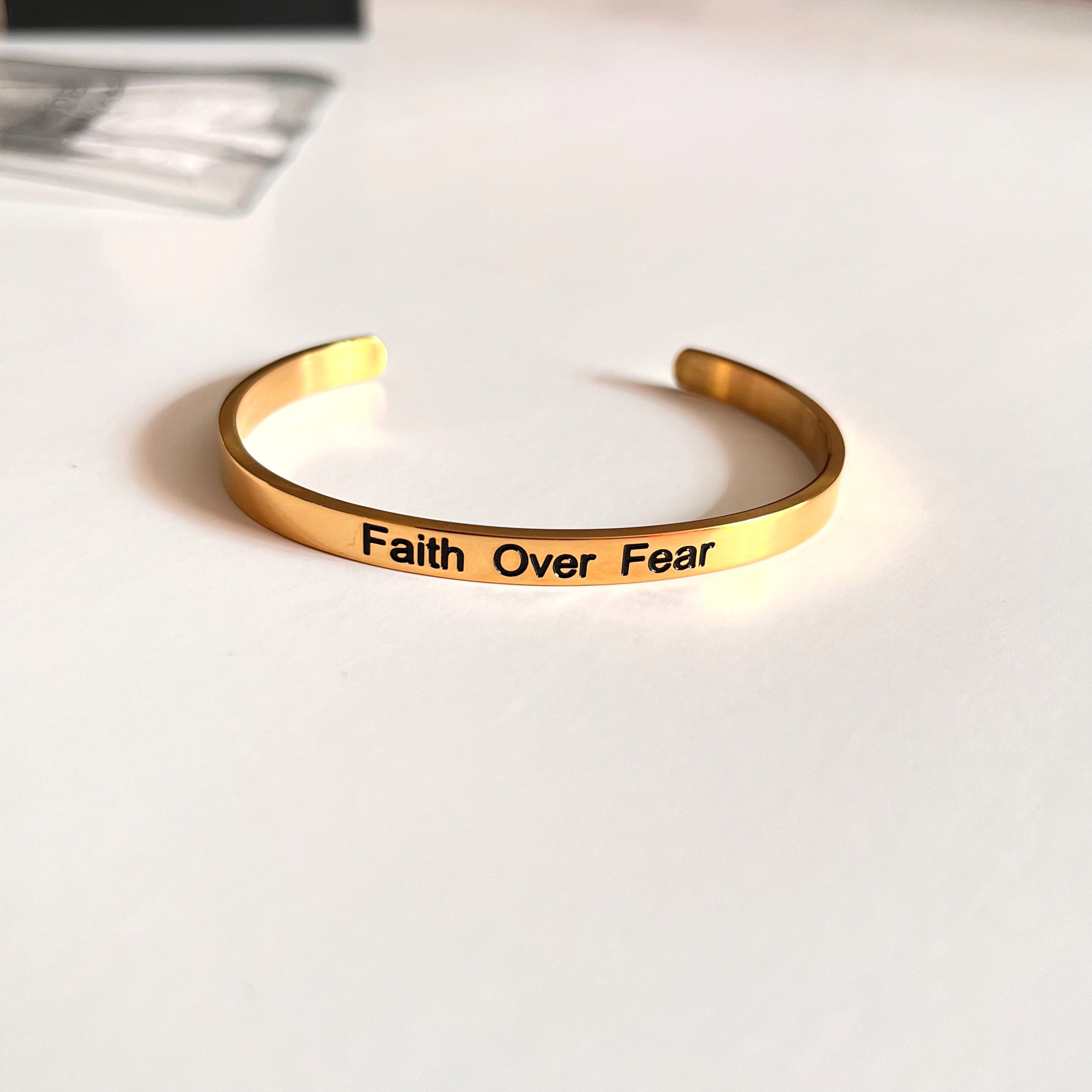 "Faith Over Fear" Cuff