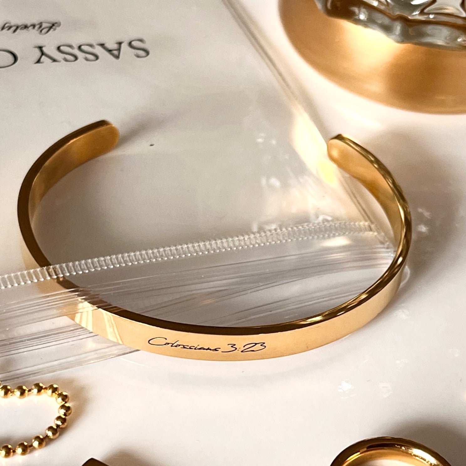 Colossians 3:23 Cursive Cuff