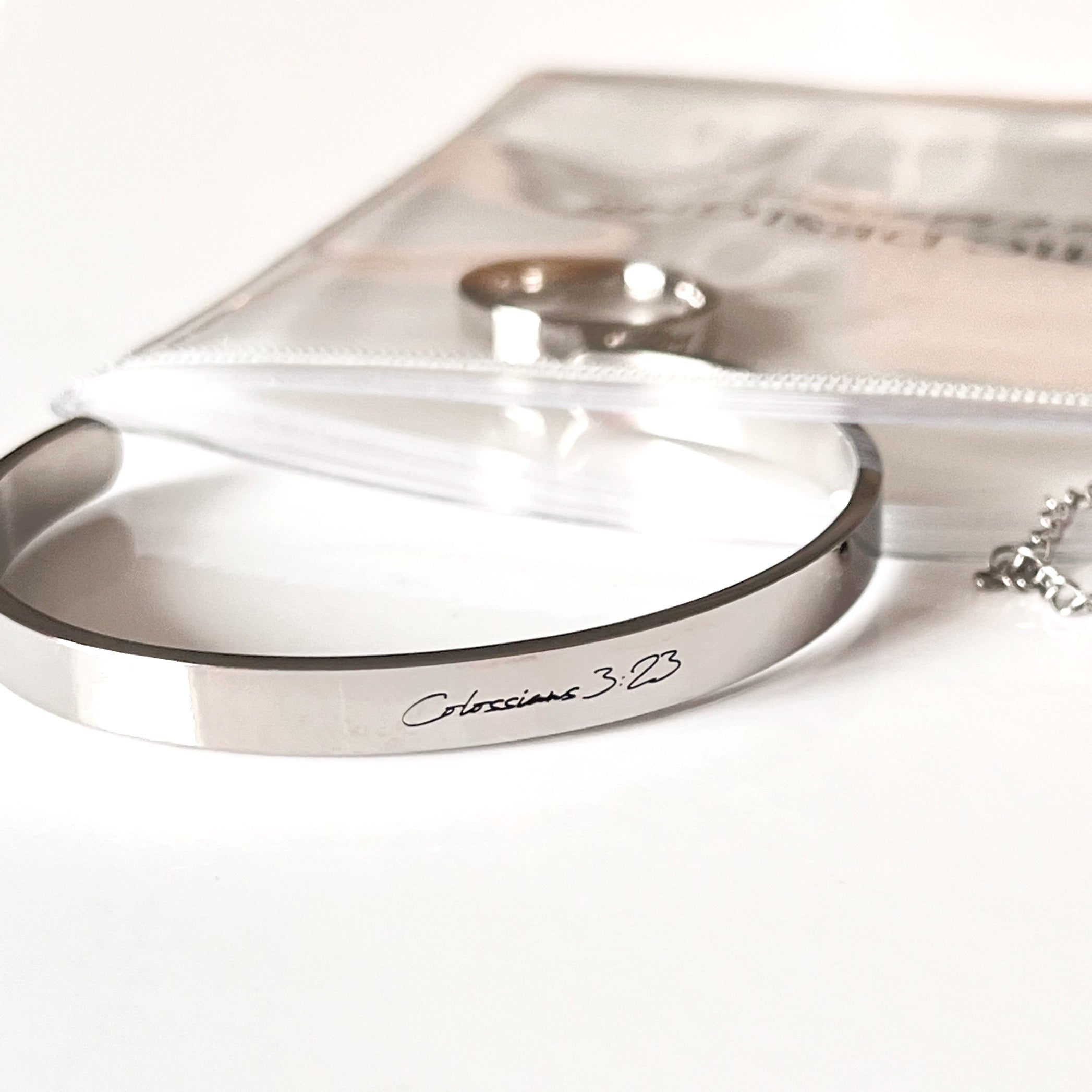 Colossians 3:23 Cursive Cuff