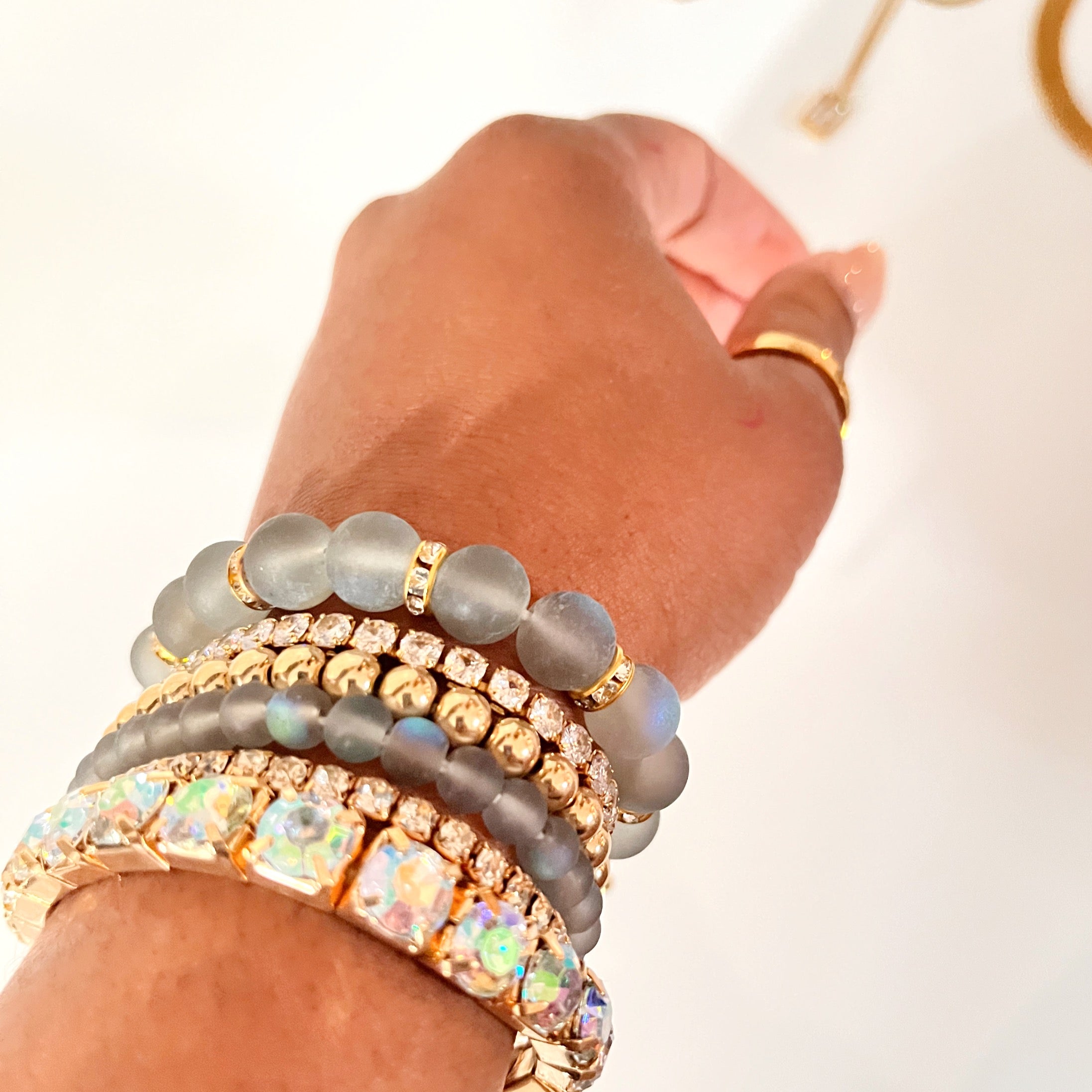 Iridescent Bracelet Stack