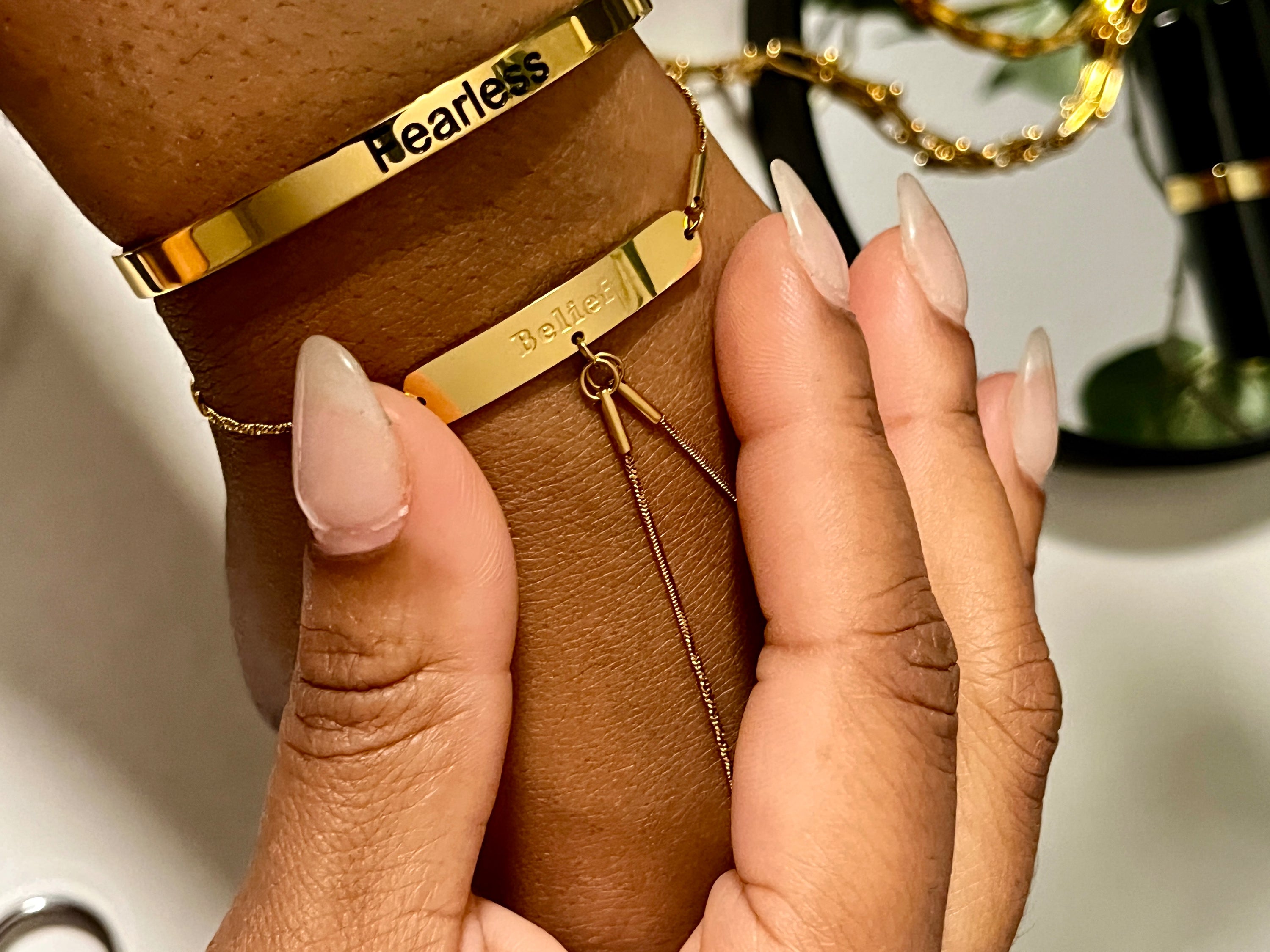 "Belief" Hand chain