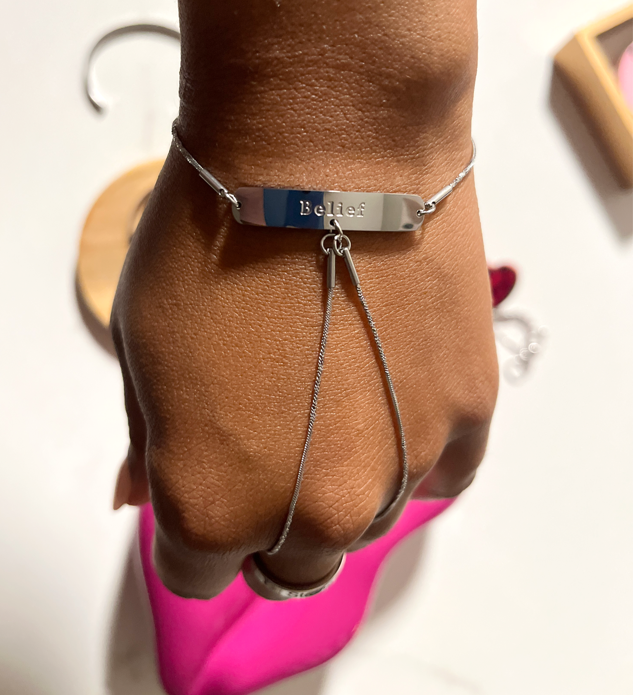 "Belief" Hand chain
