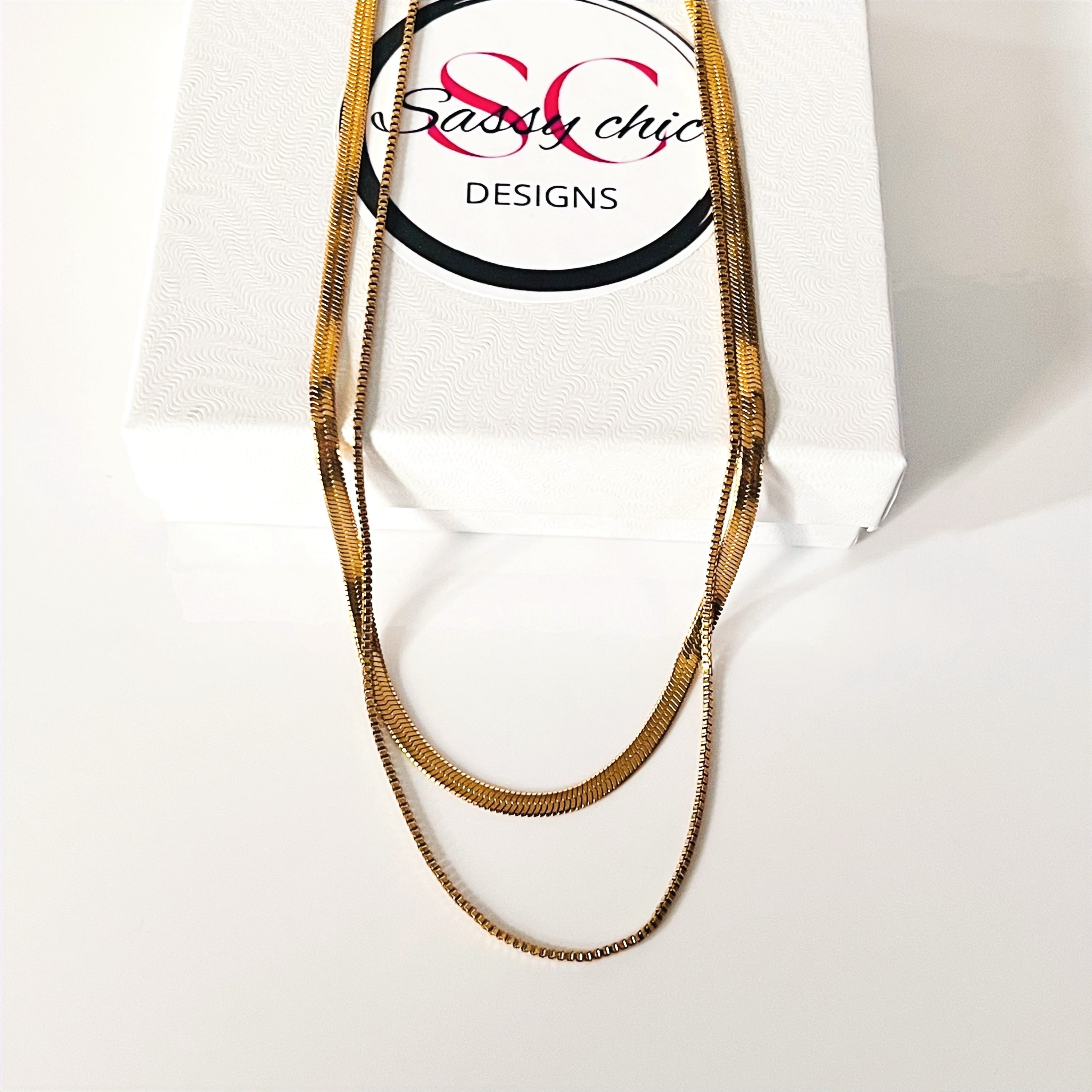 Layered Herringbone Choker