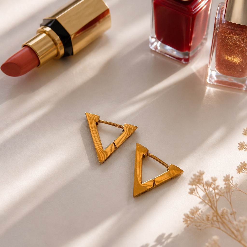 Triangle Huggie earrings