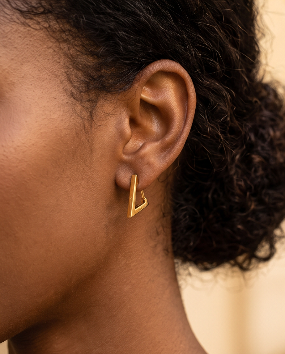 Triangle Huggie earrings